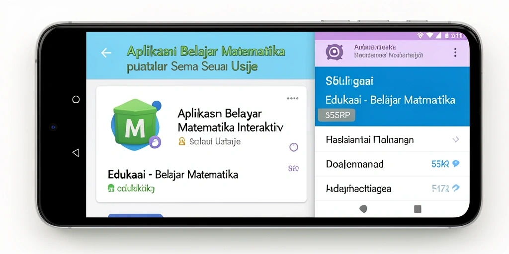 Tampilan antarmuka aplikasi Belajar Matematika yang interaktif dan menarik.