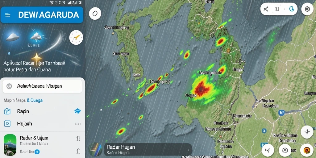 Tampilan antarmuka utama DEWAGARUDA dengan fungsi Radar Hujan.