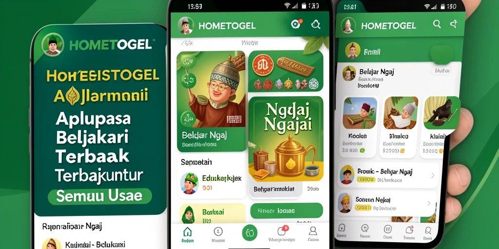Antarmuka HOMETOGEL yang ramah pengguna untuk belajar ngaji.