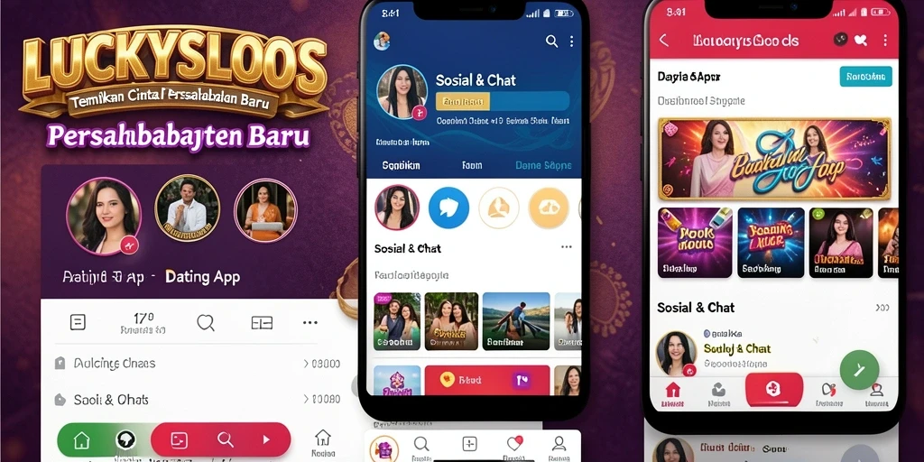 Antarmuka pengguna LUCKYSLOTS yang menarik dan mudah digunakan untuk kencan.
