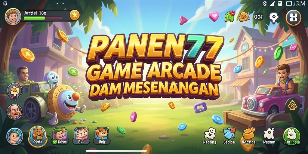Tampilan antarmuka utama PANEN77 dengan berbagai fitur menarik.