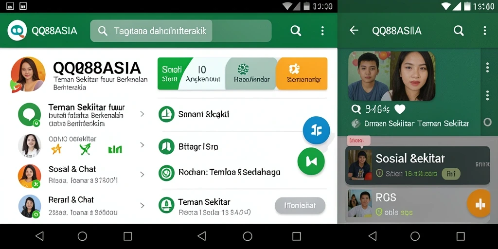 Antarmuka pengguna QQ88ASIA yang menarik dan interaktif.