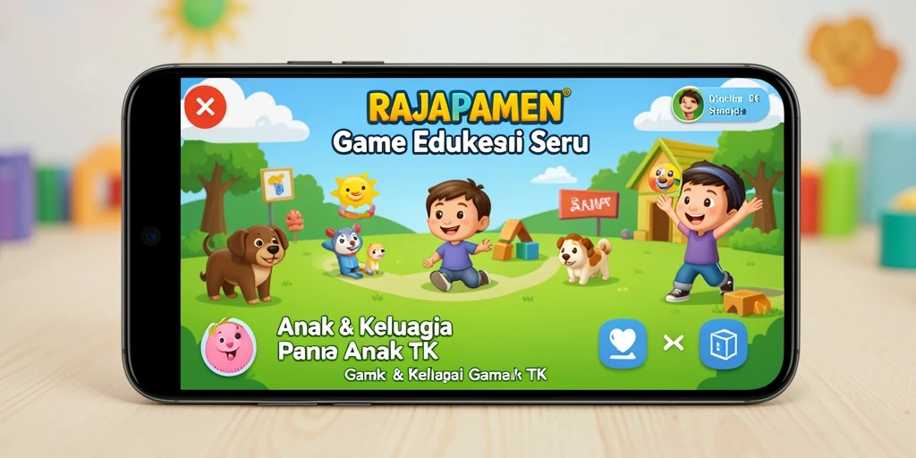 Antarmuka interaktif dan warna-warni dari aplikasi RAJAPAMEN.