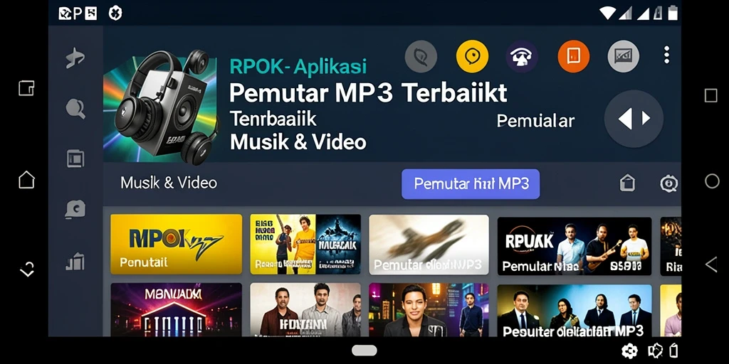 Antarmuka RPOK yang sederhana dan fungsional untuk Pemutar MP3.