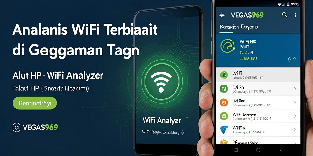 Tampilan antarmuka aplikasi WiFi Analyzer VEGAS969 yang informatif dan menarik.