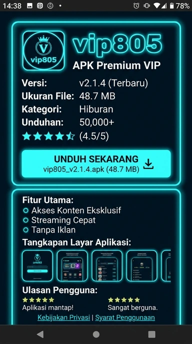 Unduh dan Instal vip805 APK untuk Android dengan Mudah